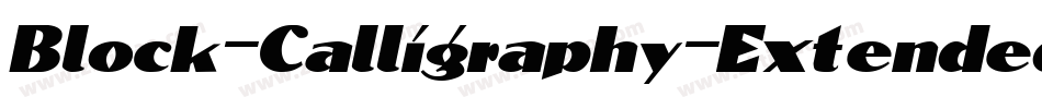 Block-Calligraphy-Extended Italic字体转换